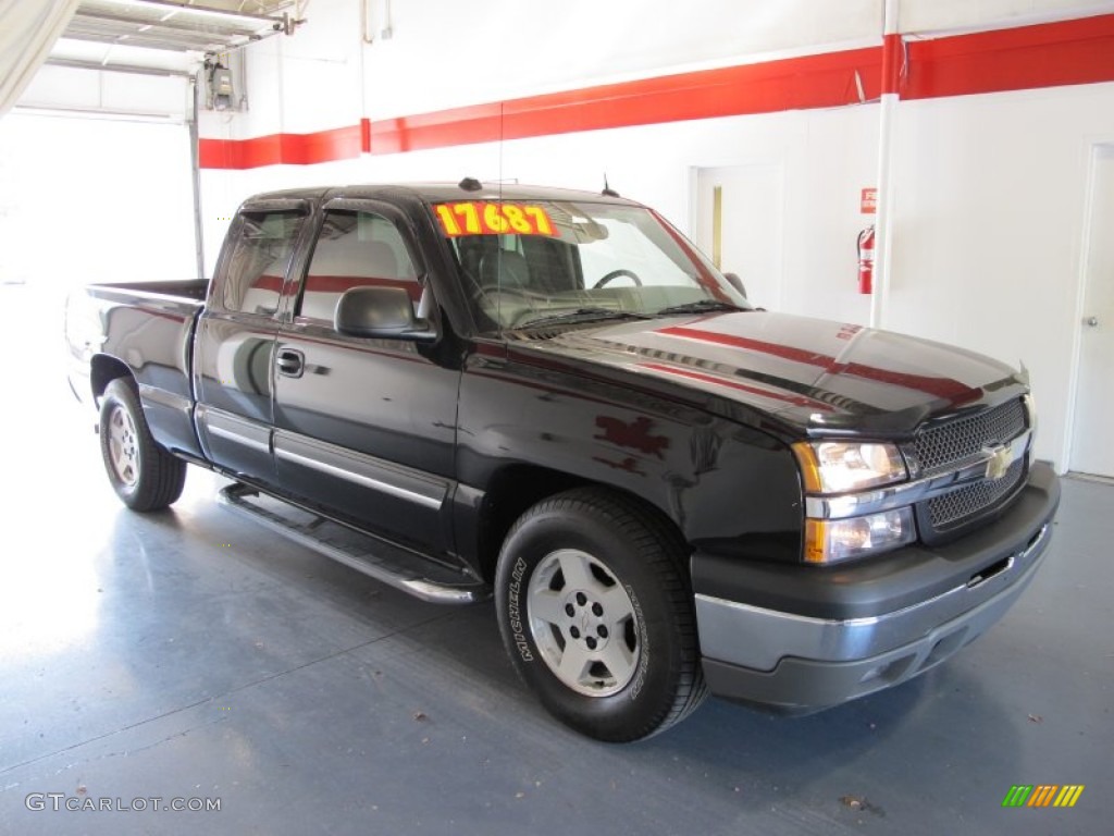 2005 Silverado 1500 LT Extended Cab - Black / Medium Gray photo #5