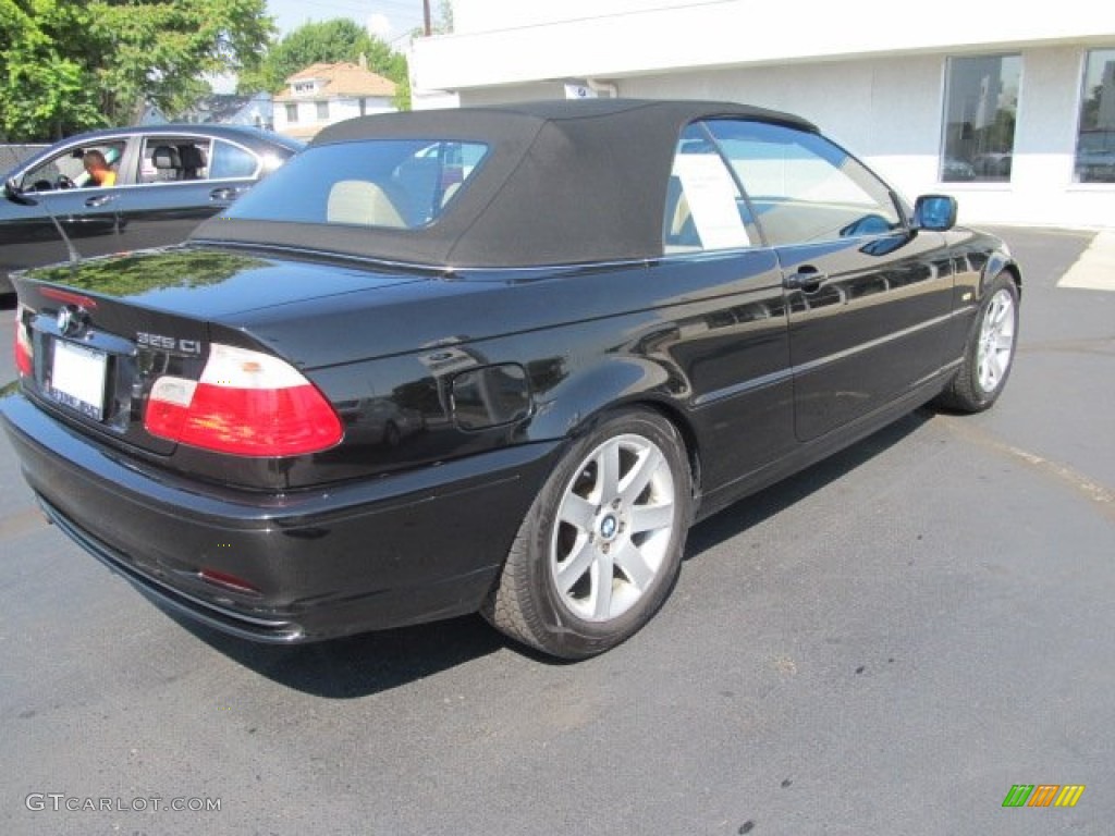 2002 3 Series 325i Convertible - Jet Black / Beige photo #5