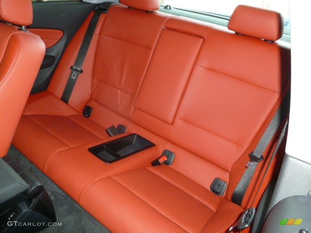 2008 1 Series 135i Coupe - Alpine White / Coral Red photo #9