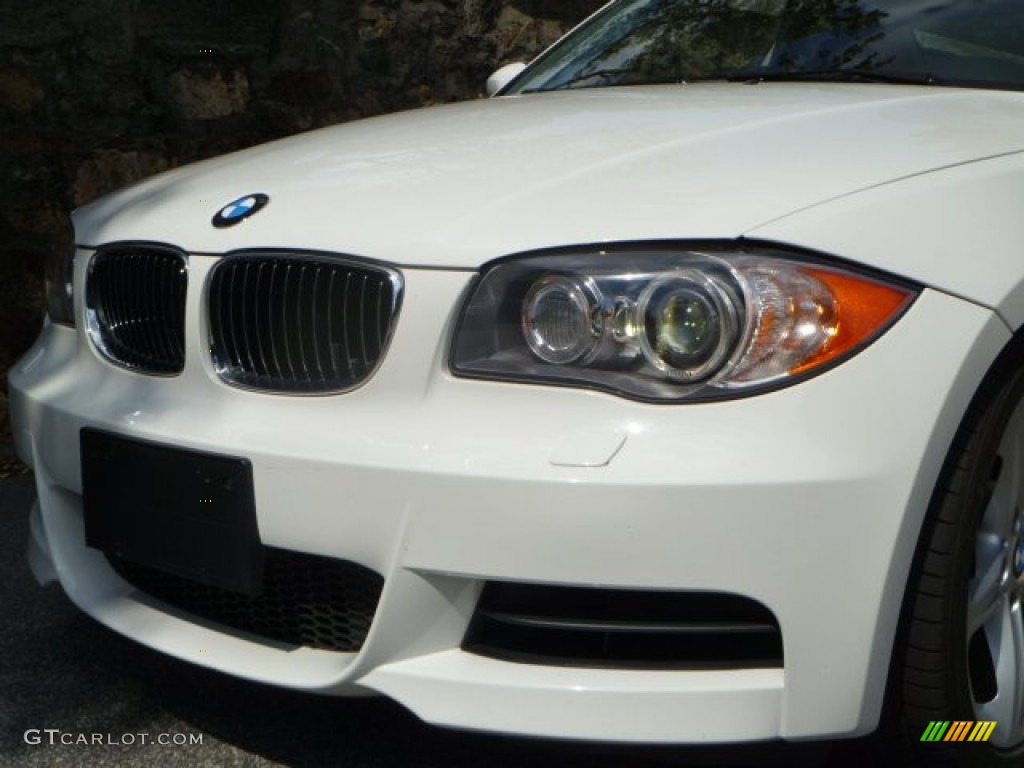 2008 1 Series 135i Coupe - Alpine White / Coral Red photo #16