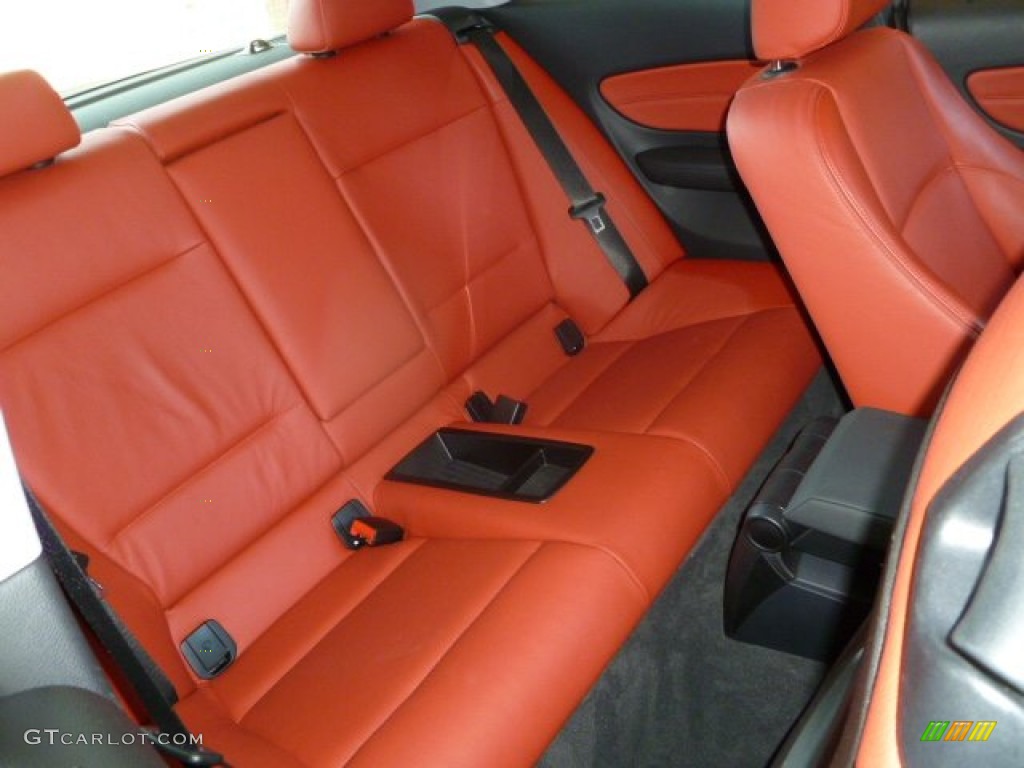 2008 1 Series 135i Coupe - Alpine White / Coral Red photo #28