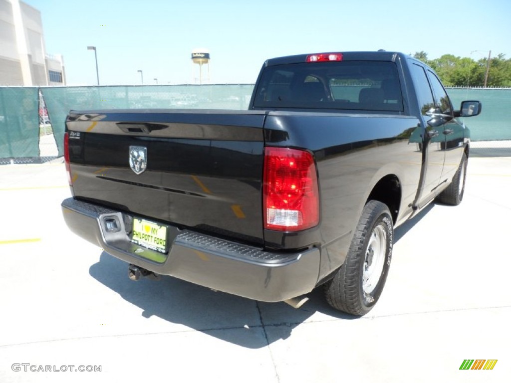 2009 Ram 1500 ST Quad Cab - Brilliant Black Crystal Pearl / Dark Slate/Medium Graystone photo #3