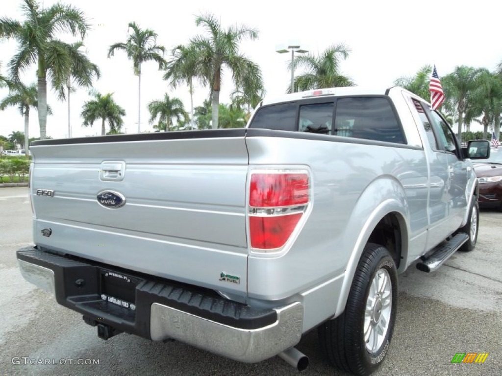 2010 F150 Lariat SuperCab - Ingot Silver Metallic / Black photo #6