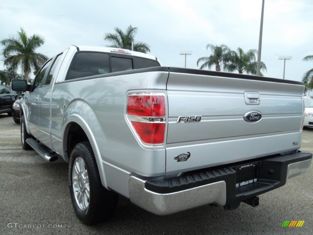 2010 F150 Lariat SuperCab - Ingot Silver Metallic / Black photo #9