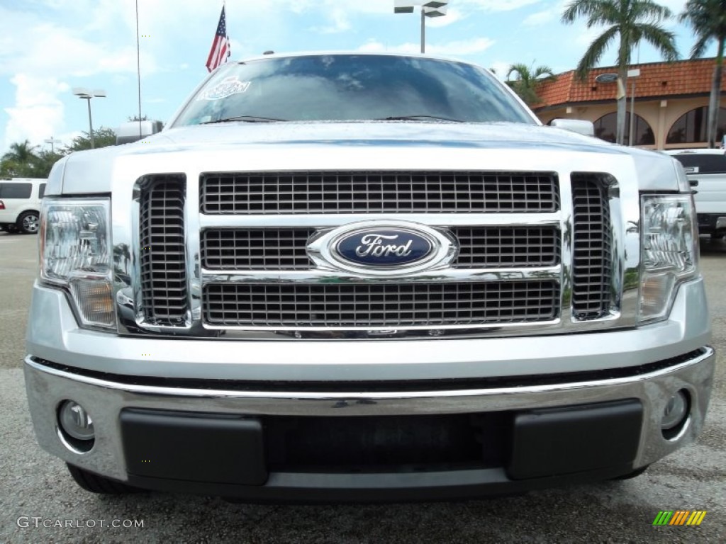 2010 F150 Lariat SuperCab - Ingot Silver Metallic / Black photo #15