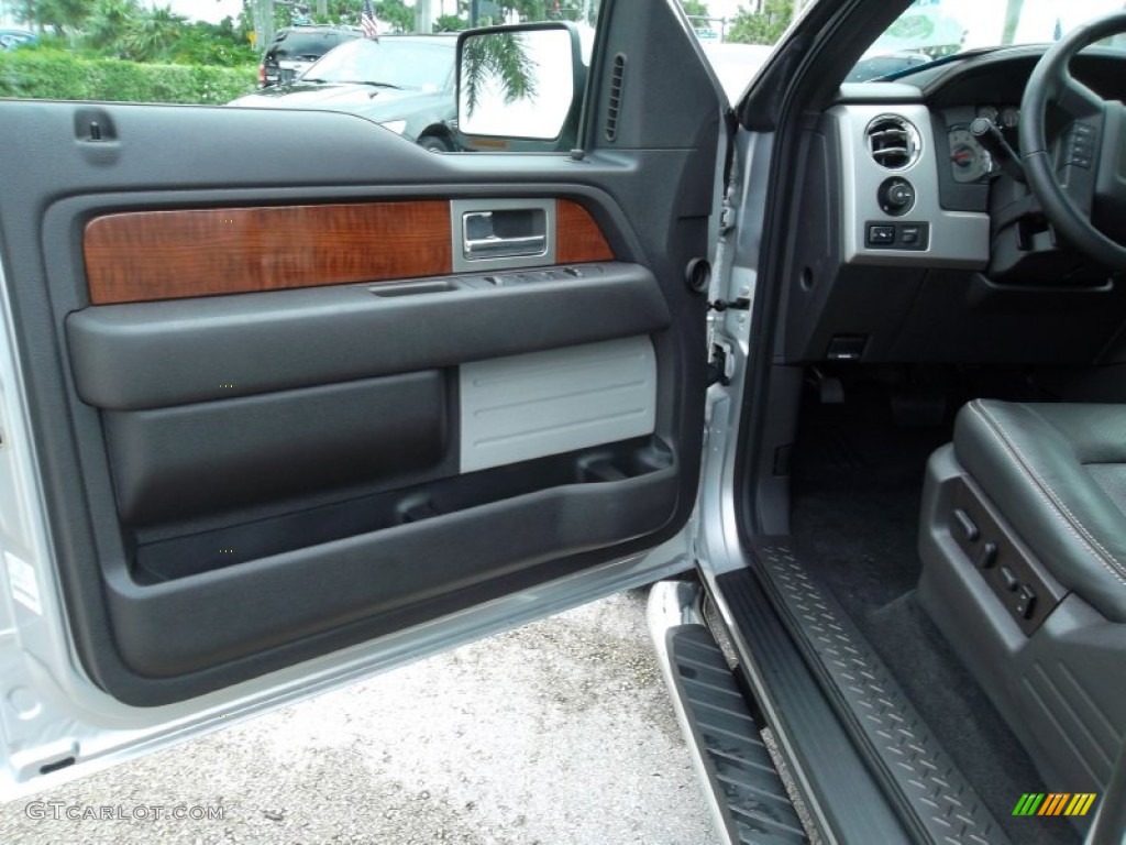 2010 F150 Lariat SuperCab - Ingot Silver Metallic / Black photo #16