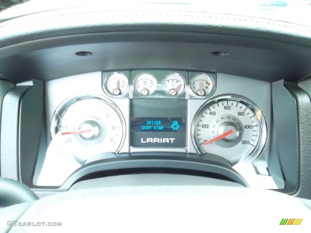 2010 F150 Lariat SuperCab - Ingot Silver Metallic / Black photo #31