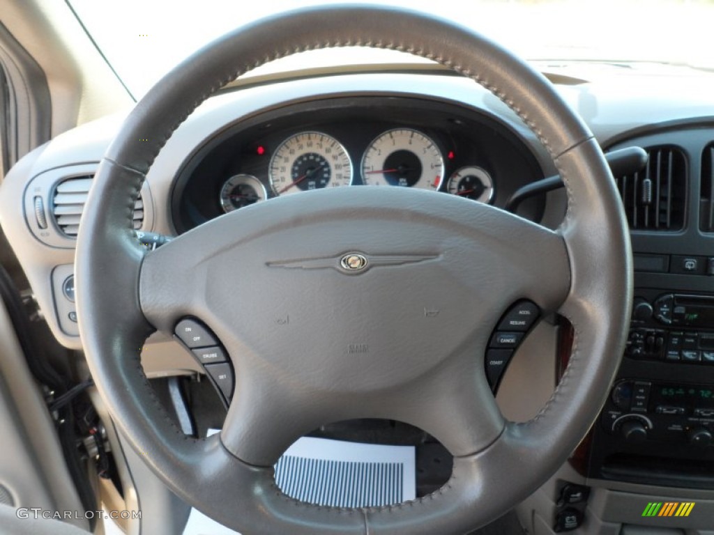 2002 Chrysler Town & Country LXi Taupe Steering Wheel Photo #53937472
