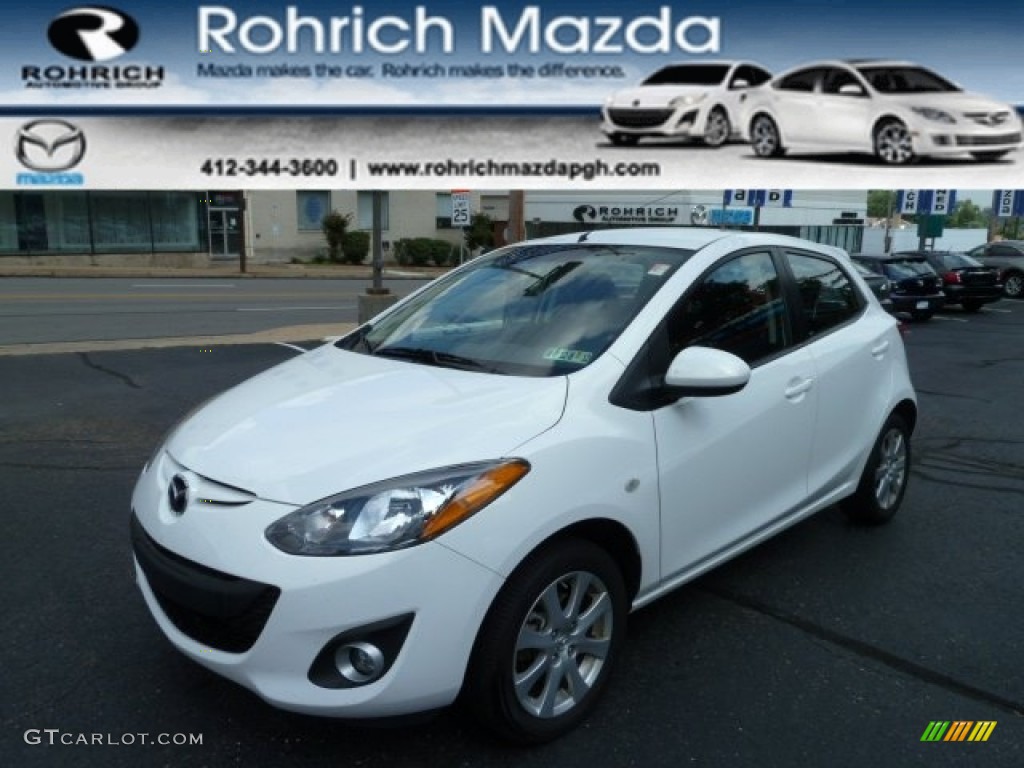 2011 MAZDA2 Touring - Crystal White Pearl / Black photo #1