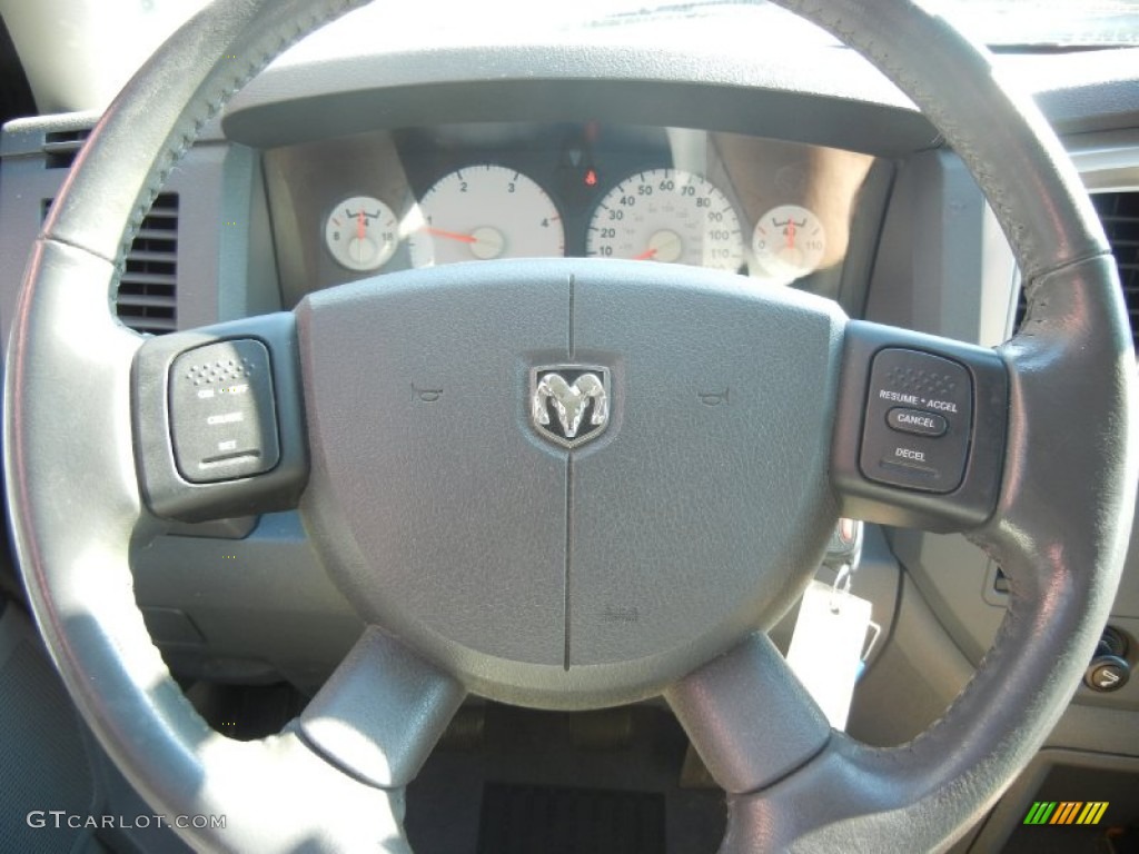 2007 Dodge Ram 3500 ST Quad Cab Dually Medium Slate Gray Steering Wheel Photo #53937872