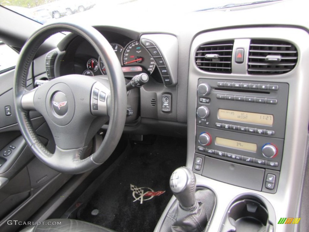 2007 Chevrolet Corvette Coupe Ebony Steering Wheel Photo #53939923