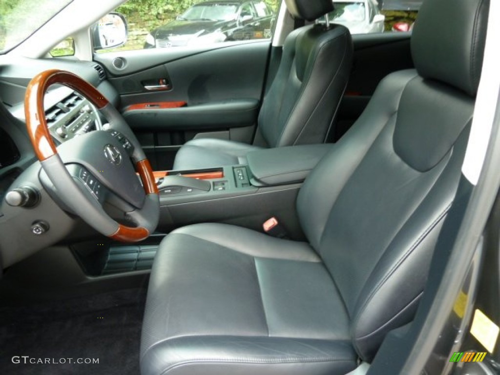Black/Brown Walnut Interior 2010 Lexus RX 450h AWD Hybrid Photo #53940538