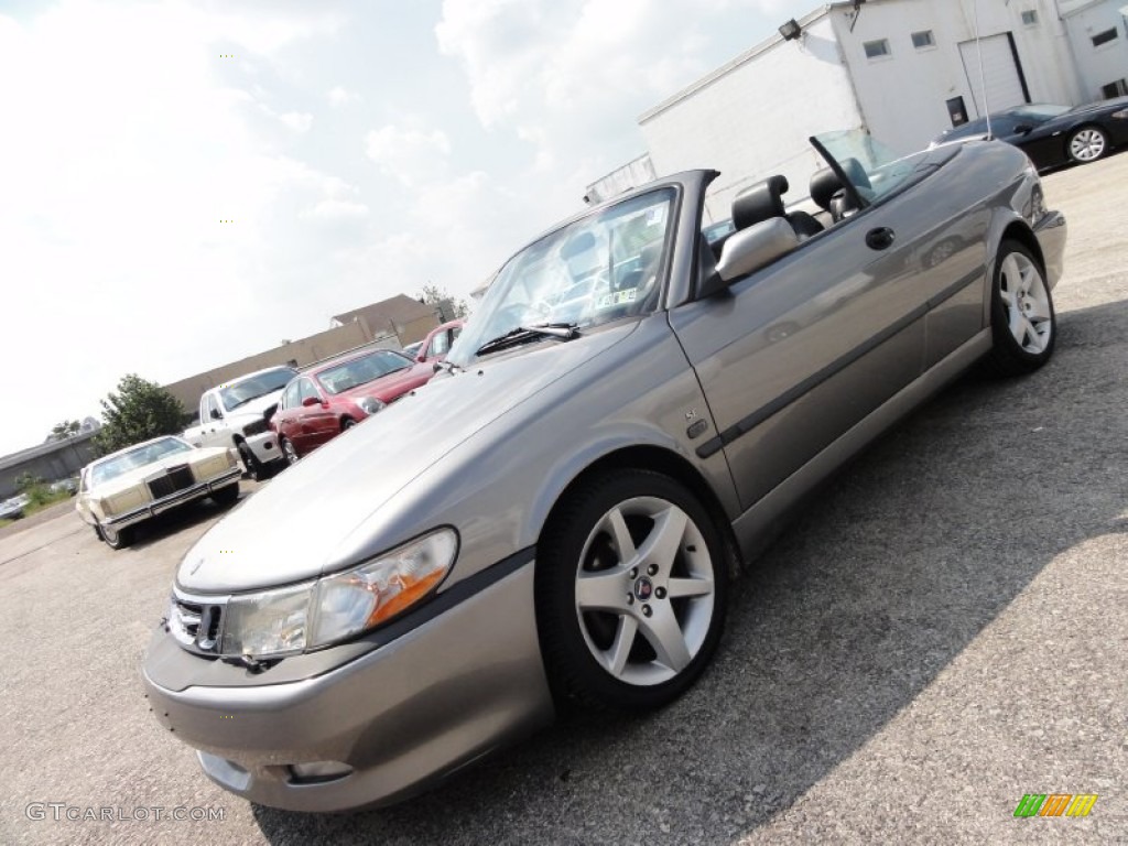 2003 9-3 SE Convertible - Steel Grey Metallic / Charcoal Grey photo #2
