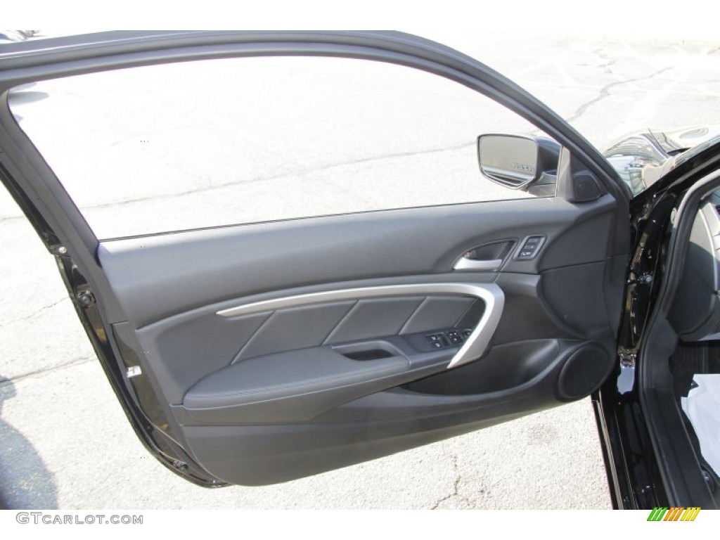 2011 Honda Accord EX-L V6 Coupe Black Door Panel Photo #53942669
