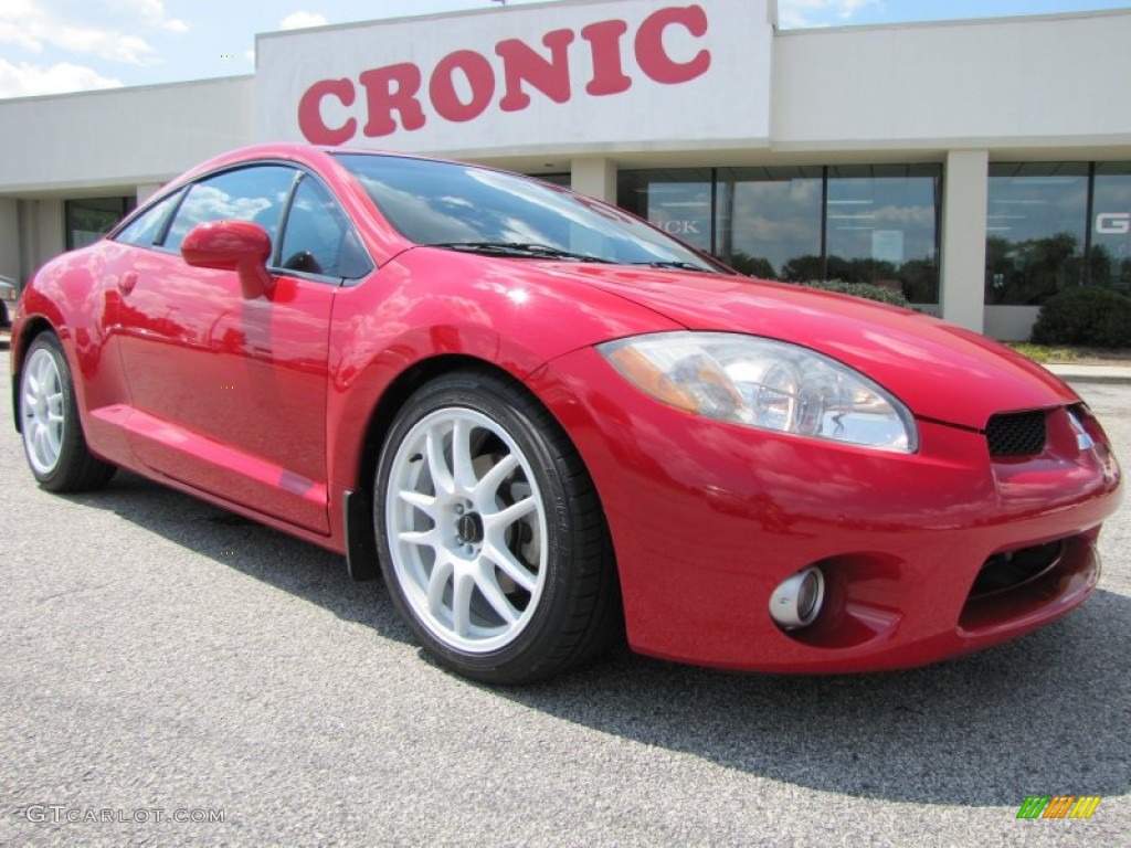 2007 Eclipse GT Coupe - Pure Red / Dark Charcoal photo #1