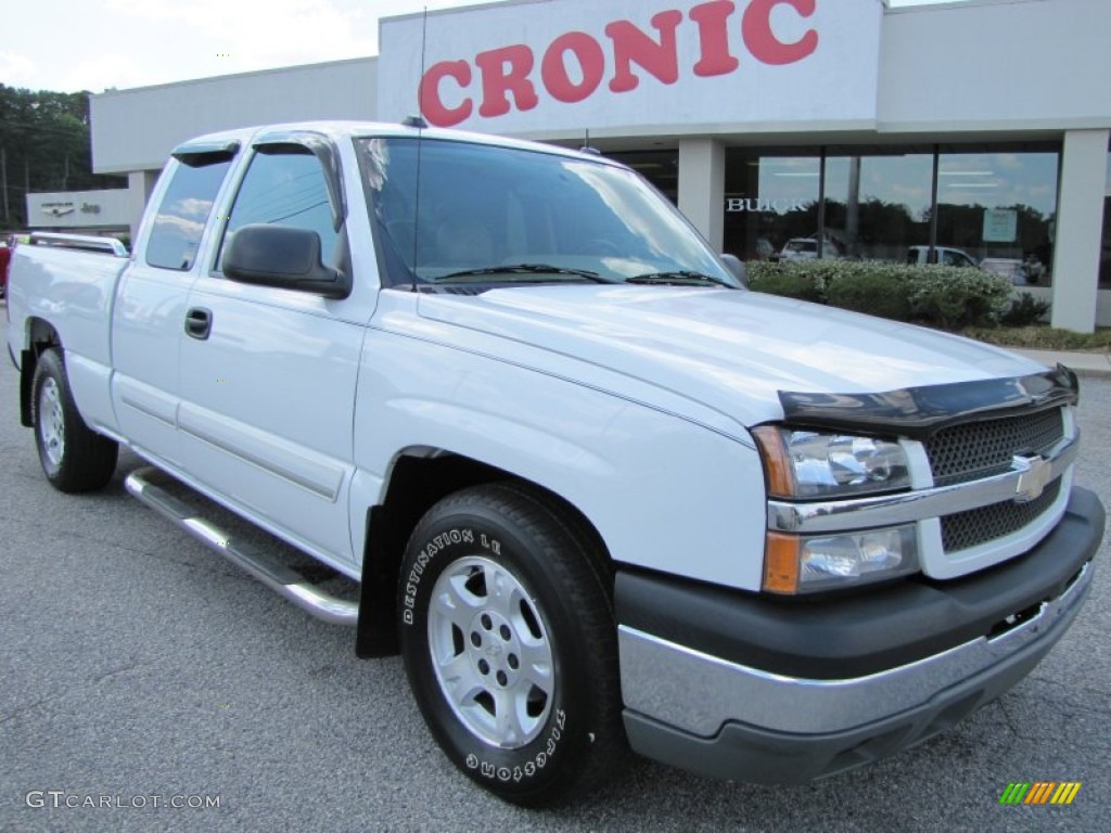 2004 Silverado 1500 LT Extended Cab - Summit White / Tan photo #1