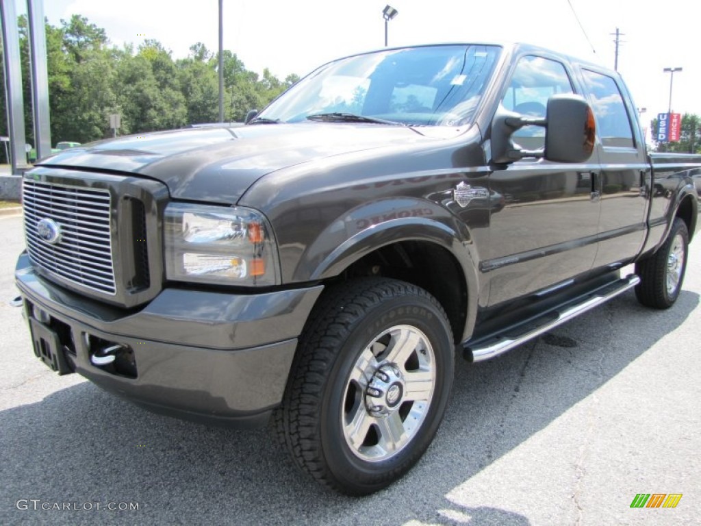 Dark Shadow Grey Metallic 2007 Ford F250 Super Duty Harley Davidson Crew Cab 4x4 Exterior Photo #53944856