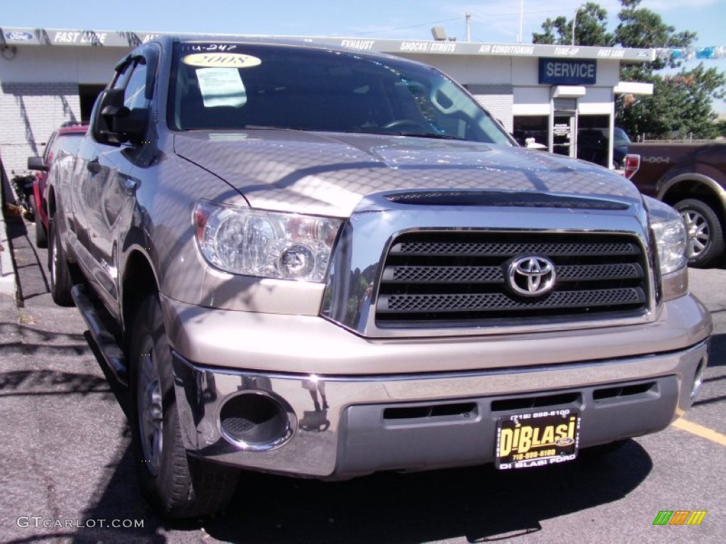 2008 Tundra Double Cab - Desert Sand Mica / Black photo #1