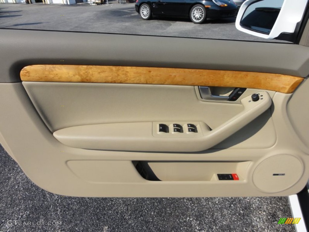 2009 Audi A4 3.2 quattro Cabriolet Beige Door Panel Photo #53945381
