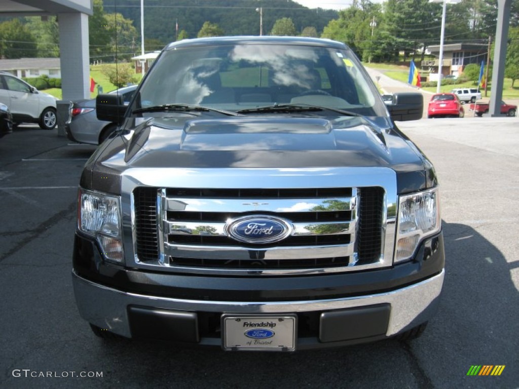 2010 F150 XLT Regular Cab - Tuxedo Black / Medium Stone photo #3
