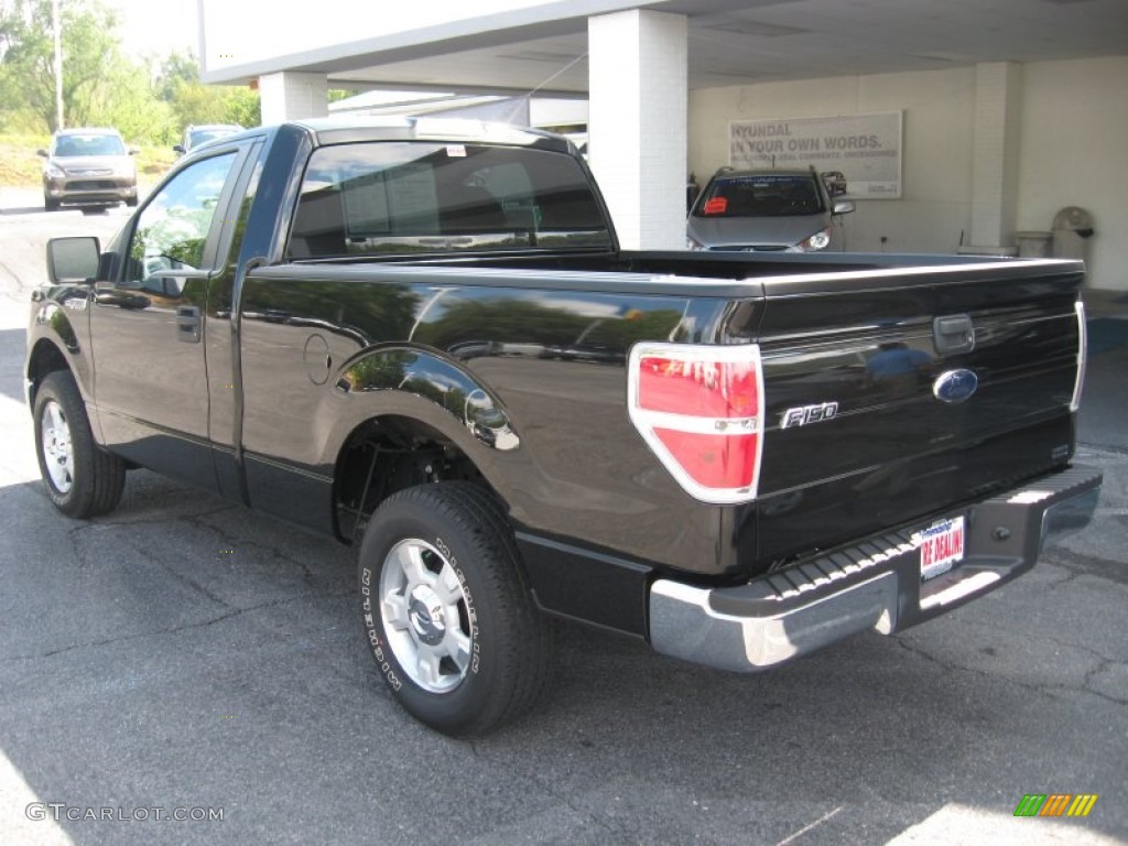 2010 F150 XLT Regular Cab - Tuxedo Black / Medium Stone photo #8