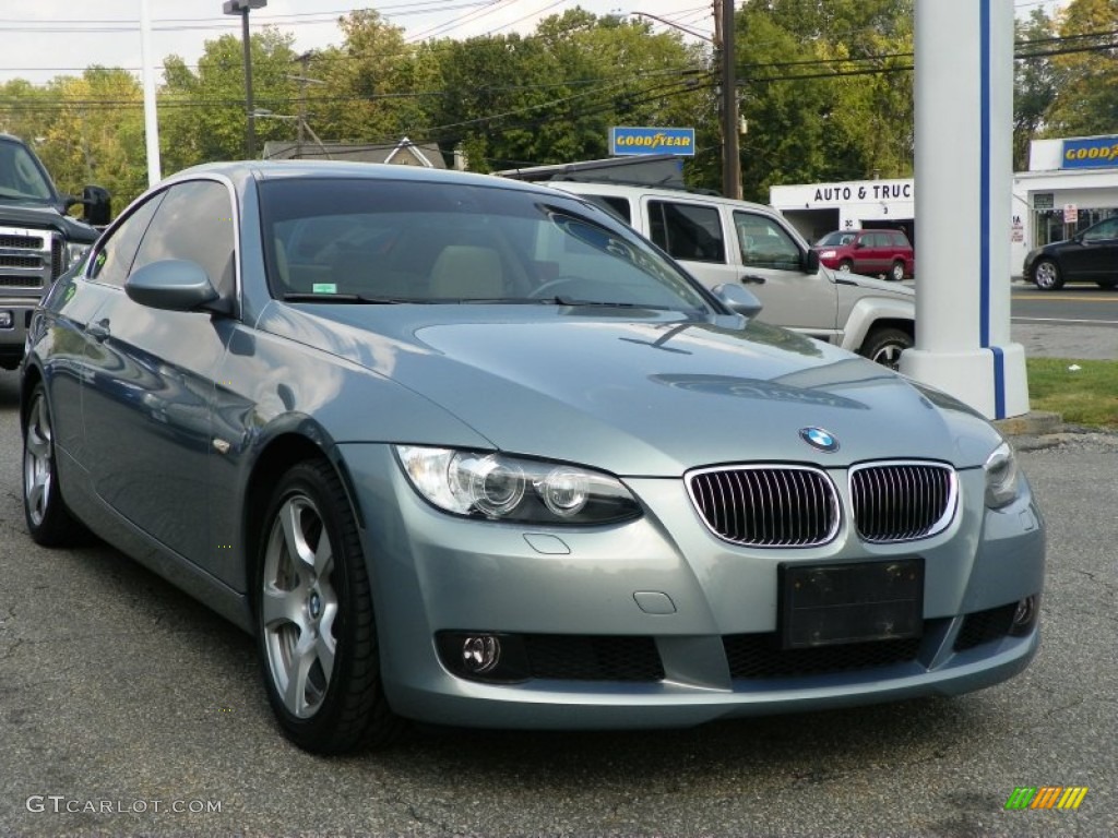 2007 3 Series 328xi Coupe - Atlantic Blue Metallic / Cream Beige photo #1