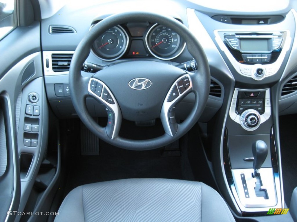 2012 Hyundai Elantra GLS Gray Dashboard Photo #53947064