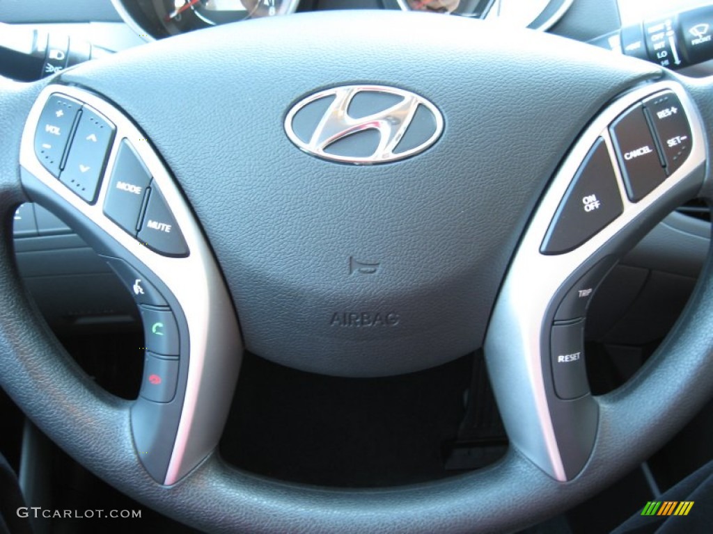 2012 Hyundai Elantra GLS Gray Steering Wheel Photo #53947109