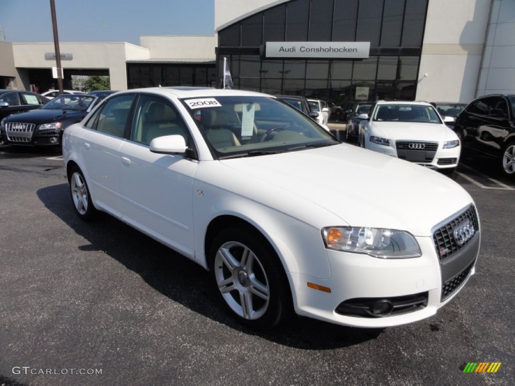 Ibis White 2008 Audi A4 2.0T quattro S-Line Sedan Exterior Photo #53947436