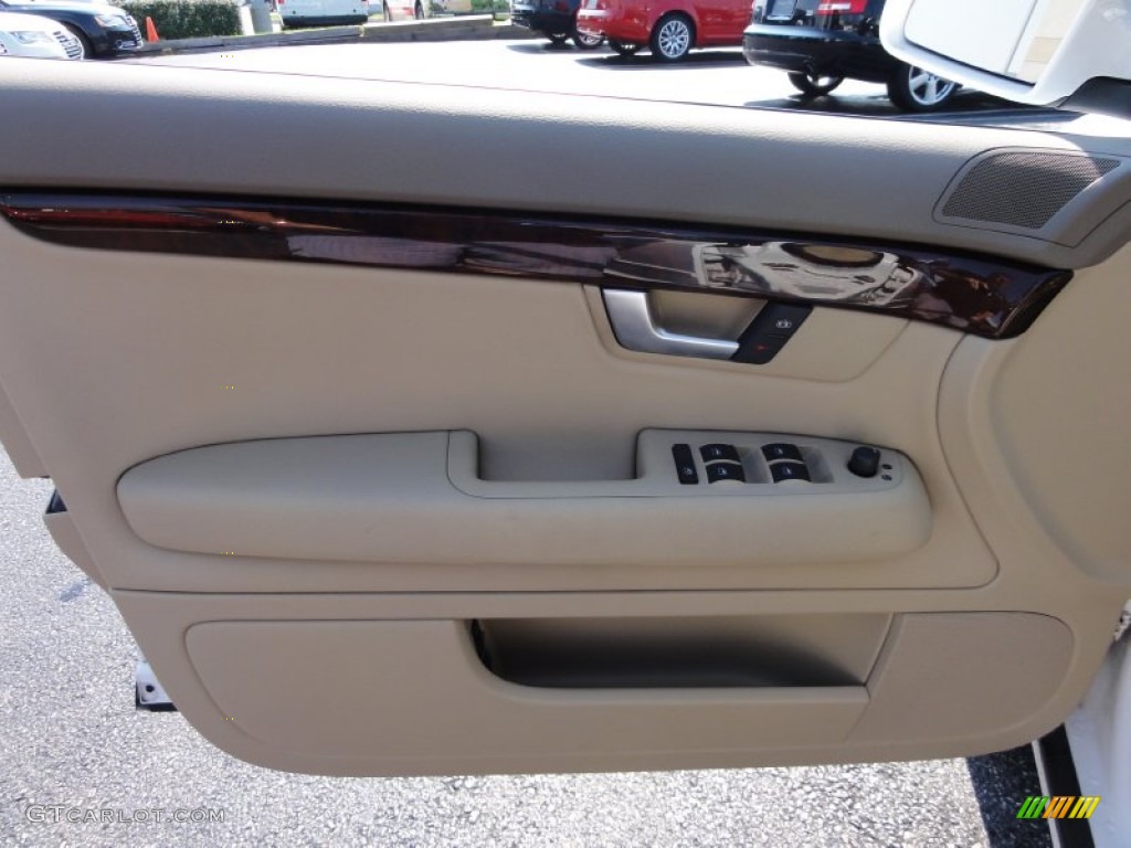 2008 Audi A4 2.0T quattro S-Line Sedan Beige Door Panel Photo #53947517