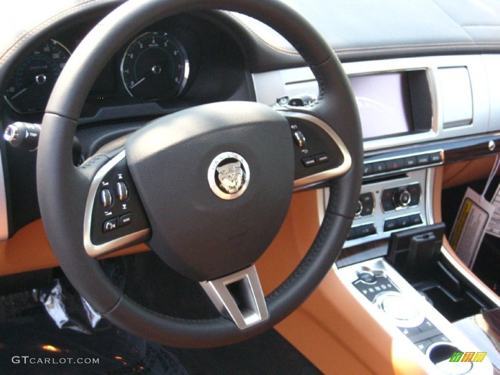 2012 Jaguar XF Portfolio London Tan/Warm Charcoal Dashboard Photo #53948069