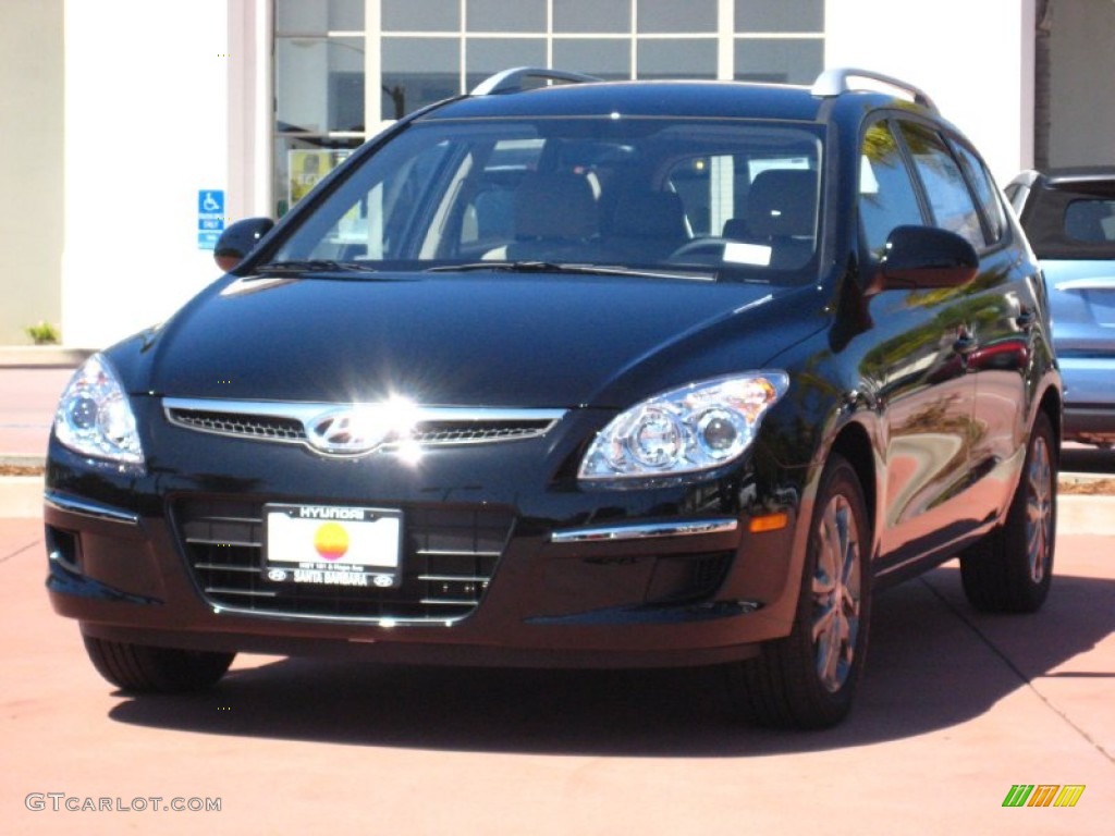 2012 Elantra GLS Touring - Midnight Black / Beige photo #1