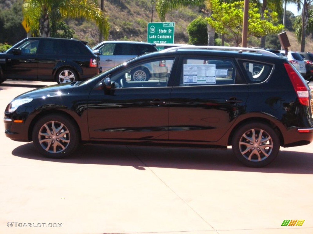 2012 Elantra GLS Touring - Midnight Black / Beige photo #2