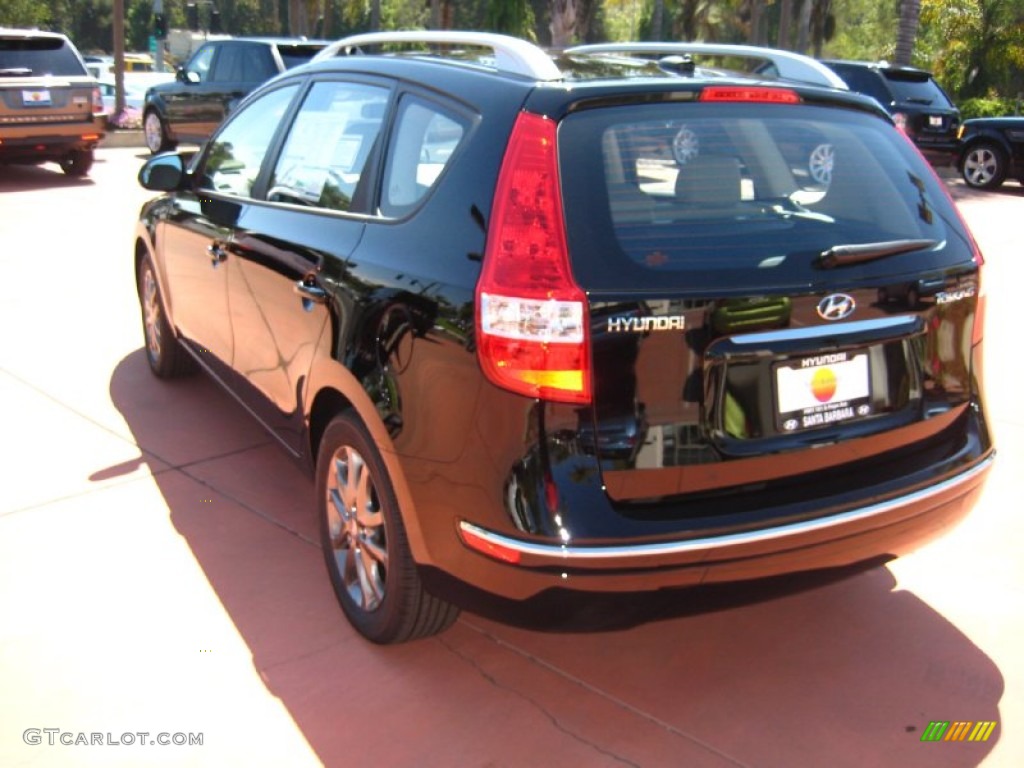 2012 Elantra GLS Touring - Midnight Black / Beige photo #3