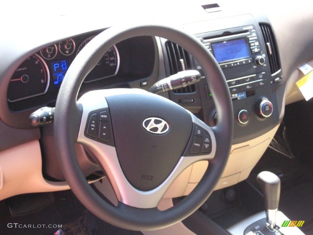 2012 Elantra GLS Touring - Midnight Black / Beige photo #6