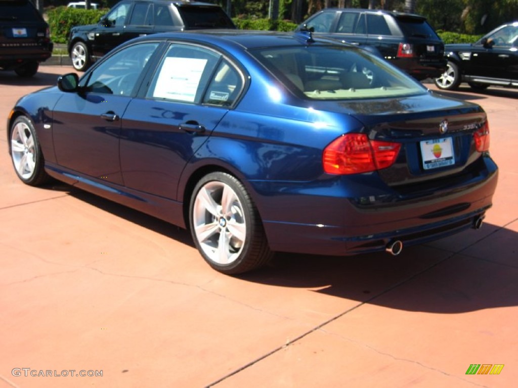 2011 3 Series 335i Sedan - Deep Sea Blue Metallic / Beige Dakota Leather photo #3