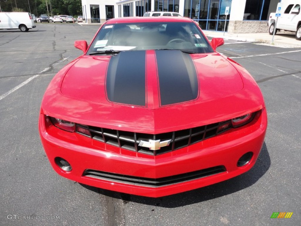 2012 Camaro LS Coupe - Victory Red / Black photo #2