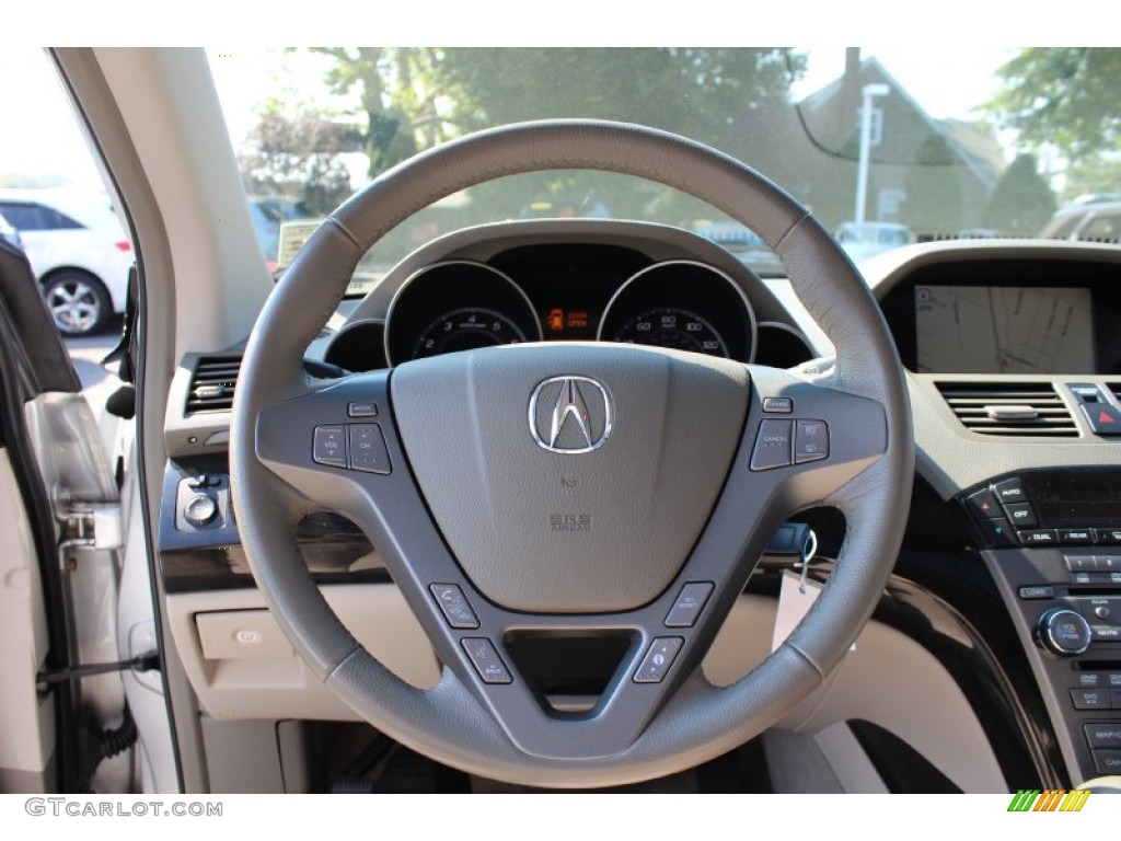 2008 Acura MDX Technology Taupe Steering Wheel Photo #53949872