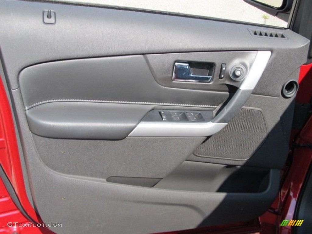 2011 Ford Edge Sport AWD Charcoal Black/Silver Smoke Metallic Door Panel Photo #53950403