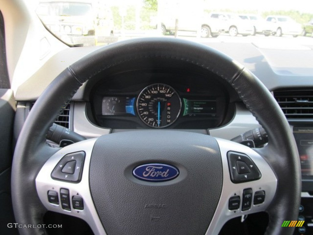 2011 Ford Edge Sport AWD Charcoal Black/Silver Smoke Metallic Steering Wheel Photo #53950457