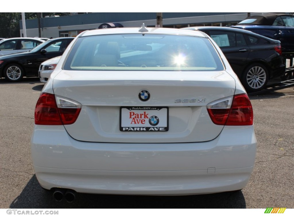 2008 3 Series 328xi Sedan - Alpine White / Beige photo #6