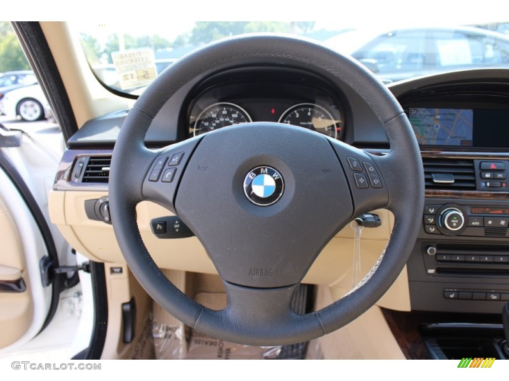 2008 3 Series 328xi Sedan - Alpine White / Beige photo #14
