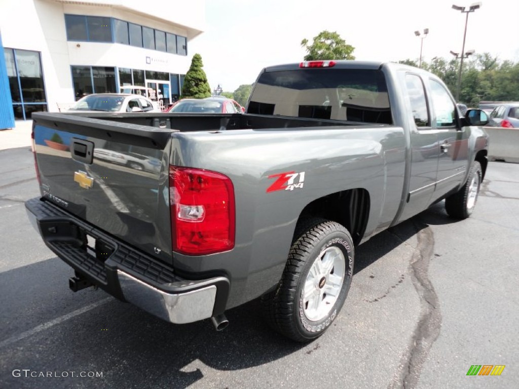 2011 Silverado 1500 LT Extended Cab 4x4 - Steel Green Metallic / Ebony photo #7