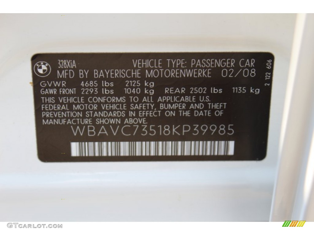 2008 3 Series 328xi Sedan - Alpine White / Beige photo #33