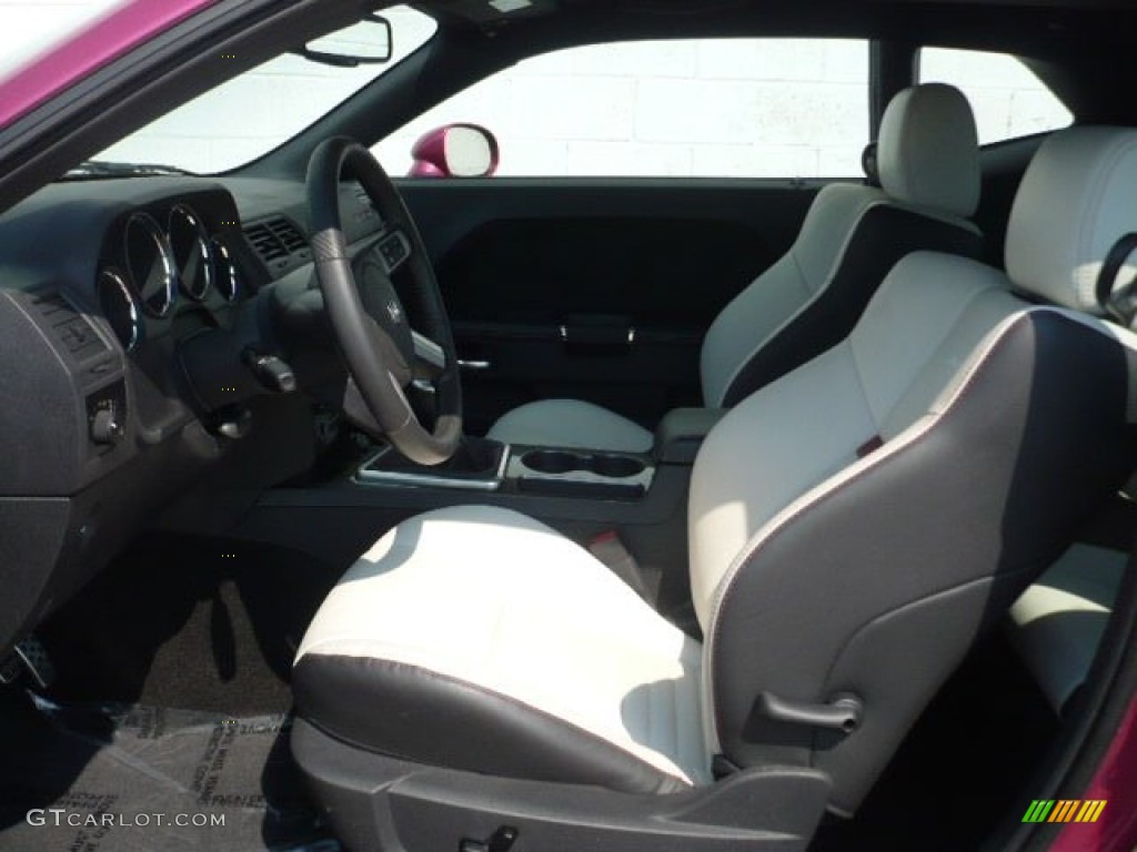 Pearl White Leather Interior 2010 Dodge Challenger SRT8 Furious Fuchsia Edition Photo #53953451