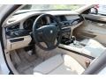 Oyster Nappa Leather 2010 BMW 7 Series 750Li xDrive Sedan Interior Color