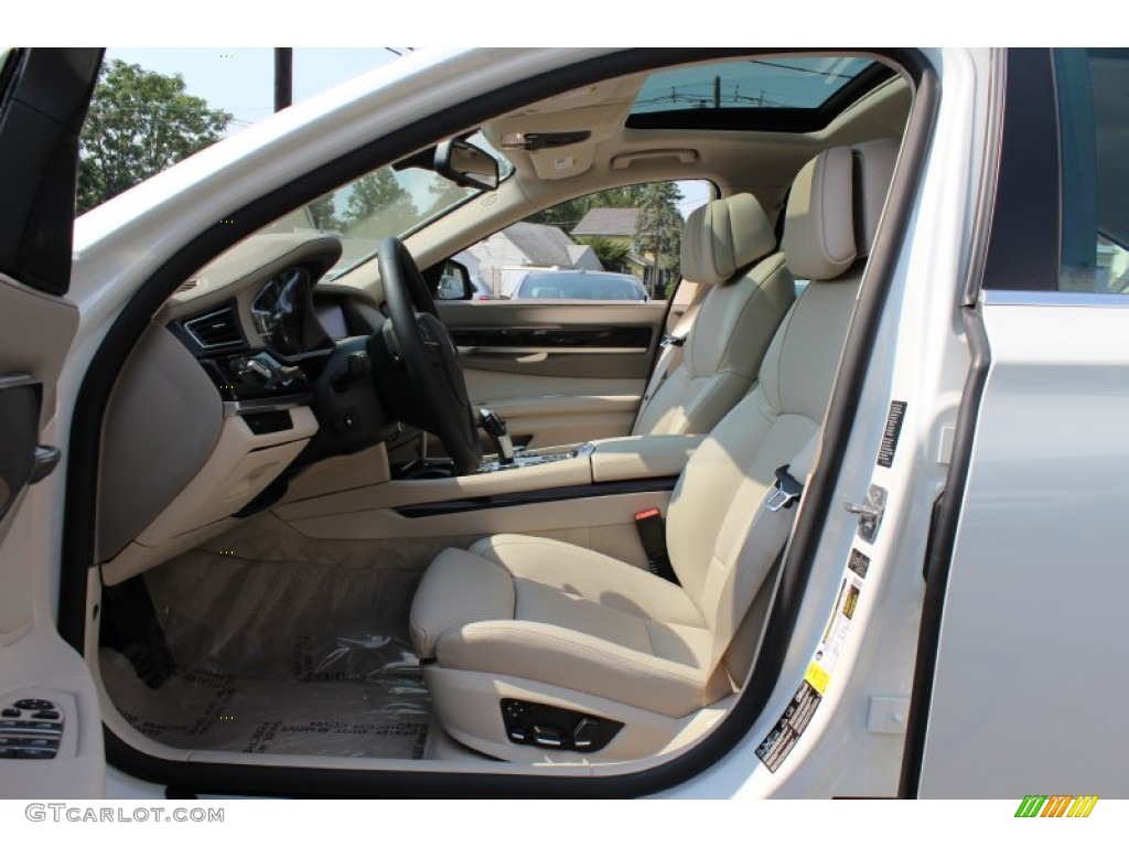 Oyster Nappa Leather Interior 2010 BMW 7 Series 750Li xDrive Sedan Photo #53953762