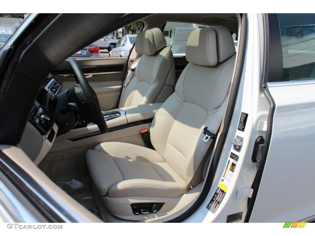Oyster Nappa Leather Interior 2010 BMW 7 Series 750Li xDrive Sedan Photo #53953768