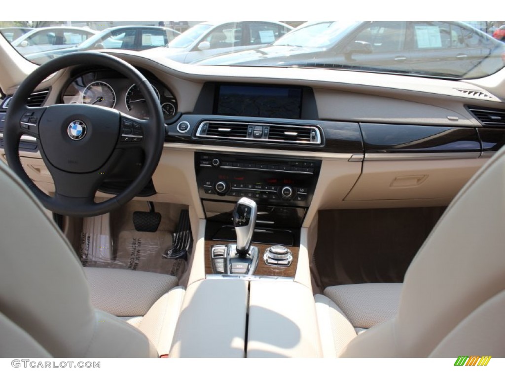 2010 BMW 7 Series 750Li xDrive Sedan Oyster Nappa Leather Dashboard Photo #53953778