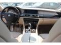Oyster Nappa Leather Dashboard Photo for 2010 BMW 7 Series #53953778